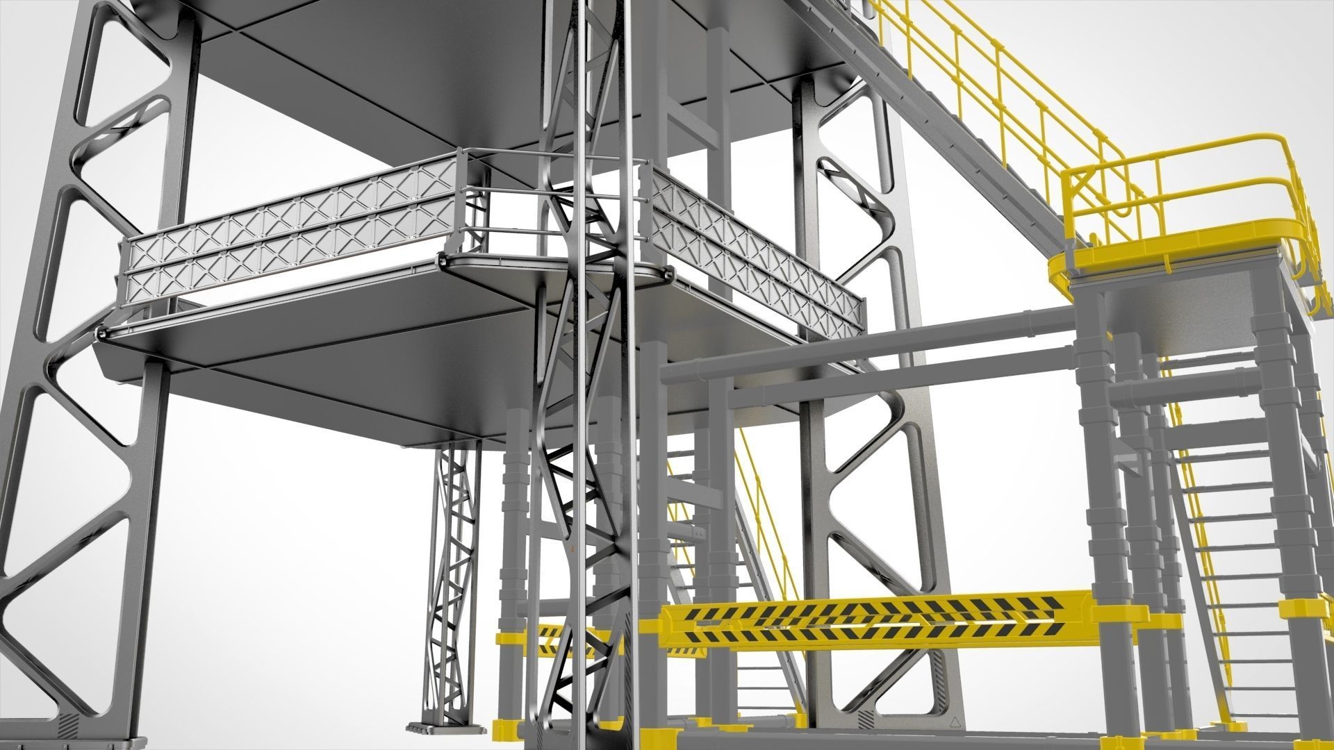 sci-fi stairs 2 3D model_15