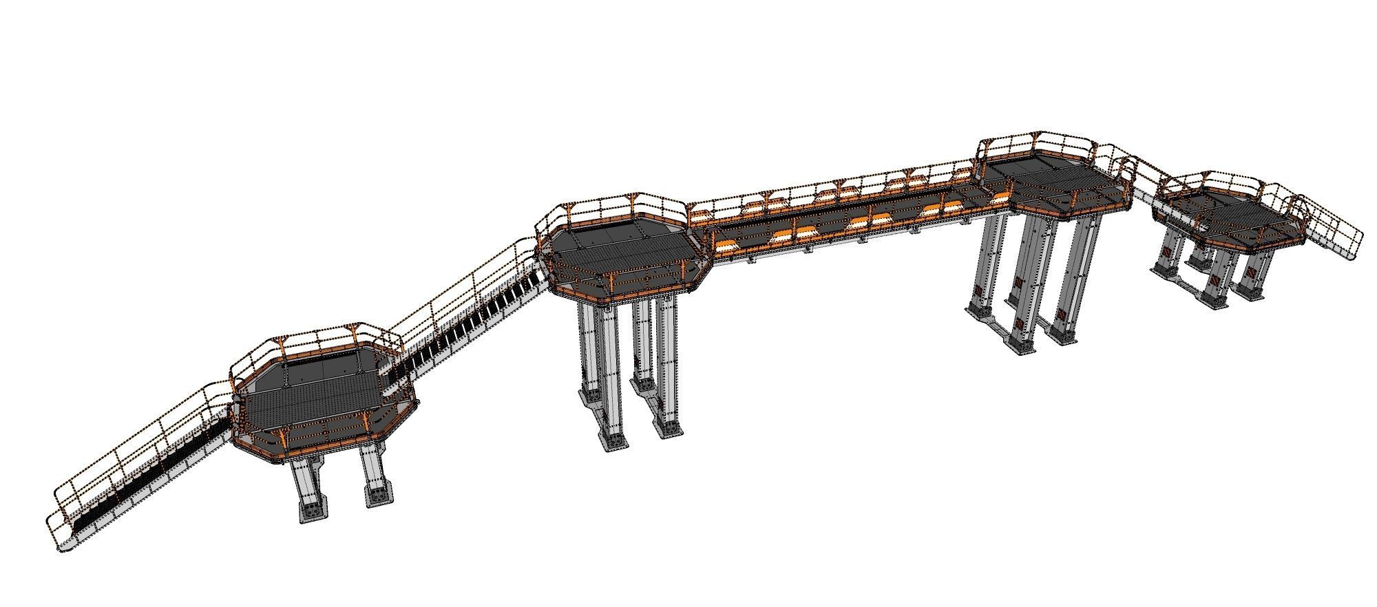 sci-fi stairs 2 3D model_42