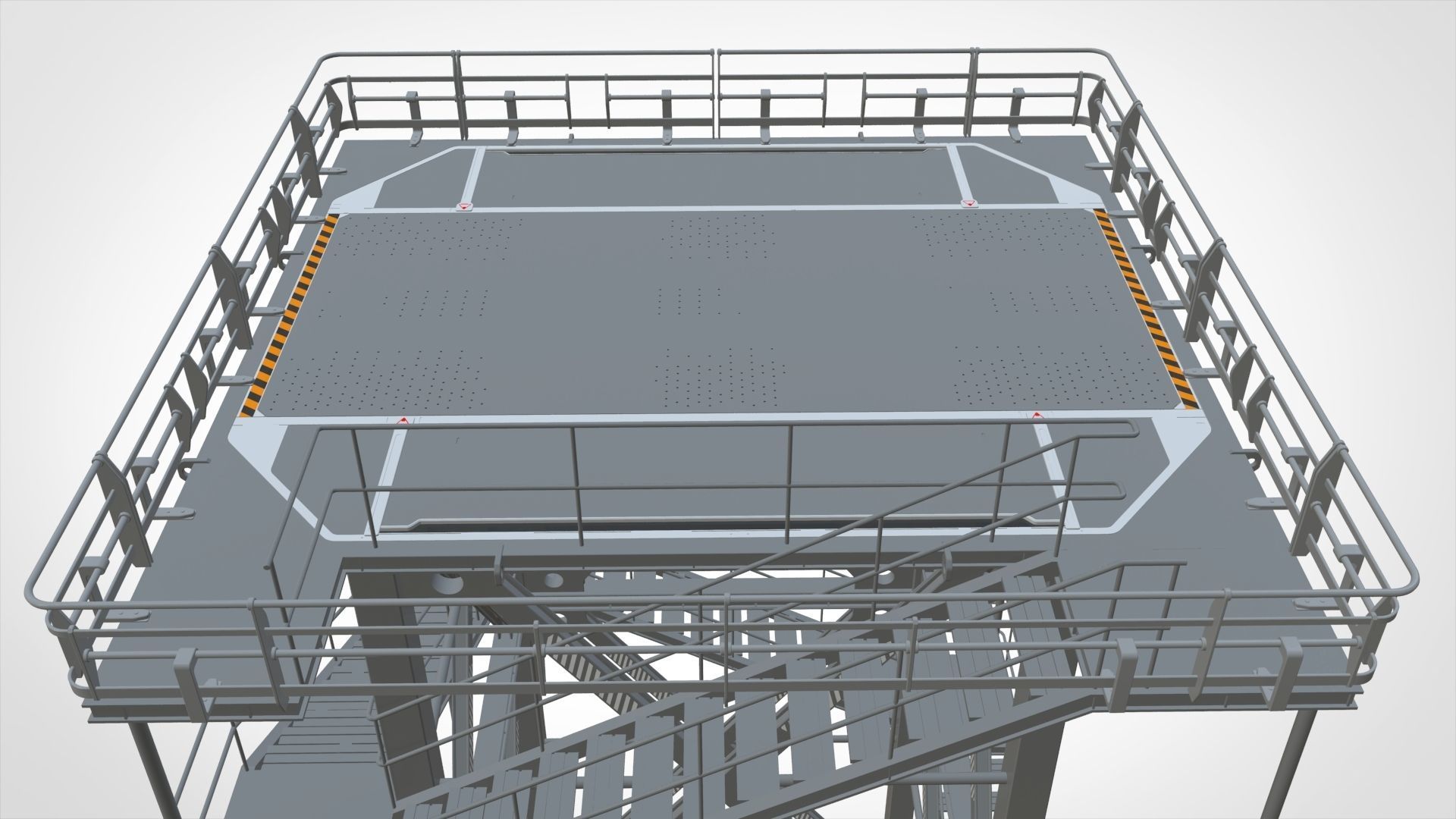 sci-fi stairs 2 3D model_25