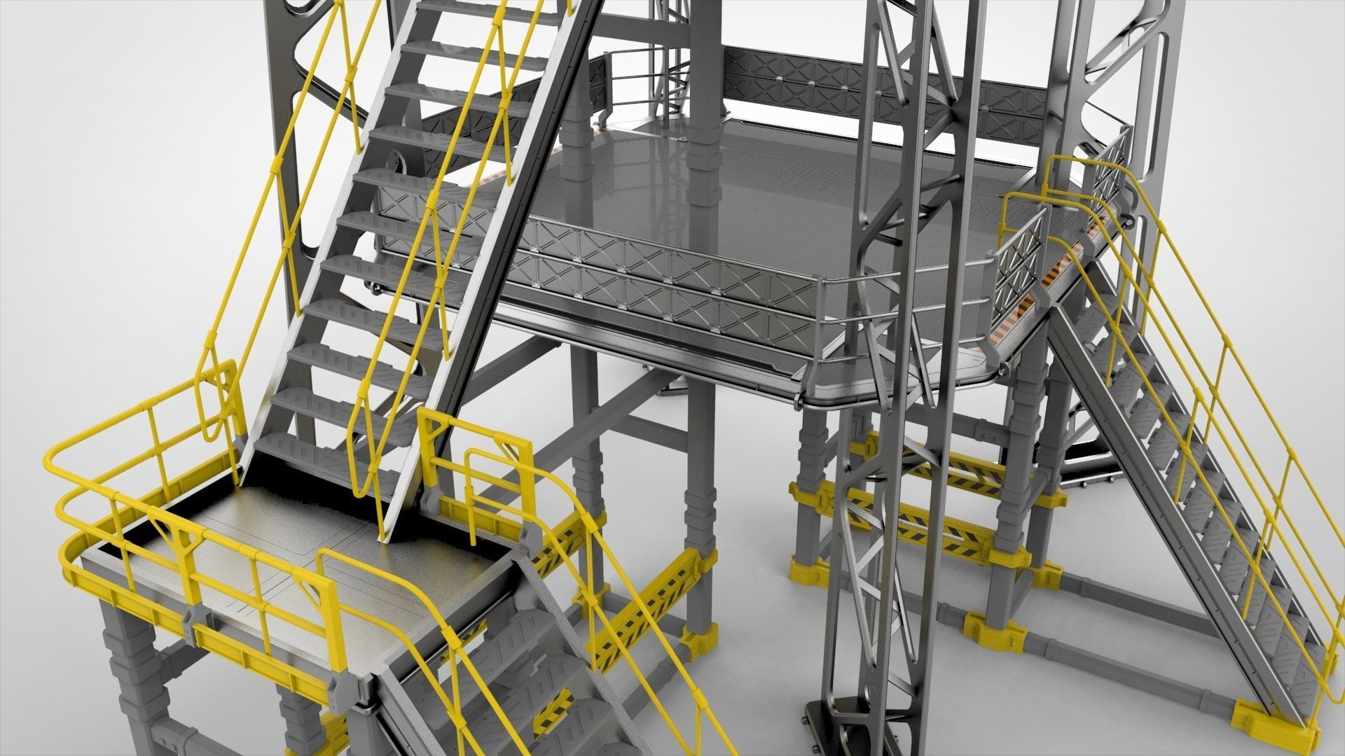 sci-fi stairs 2 3D model_11