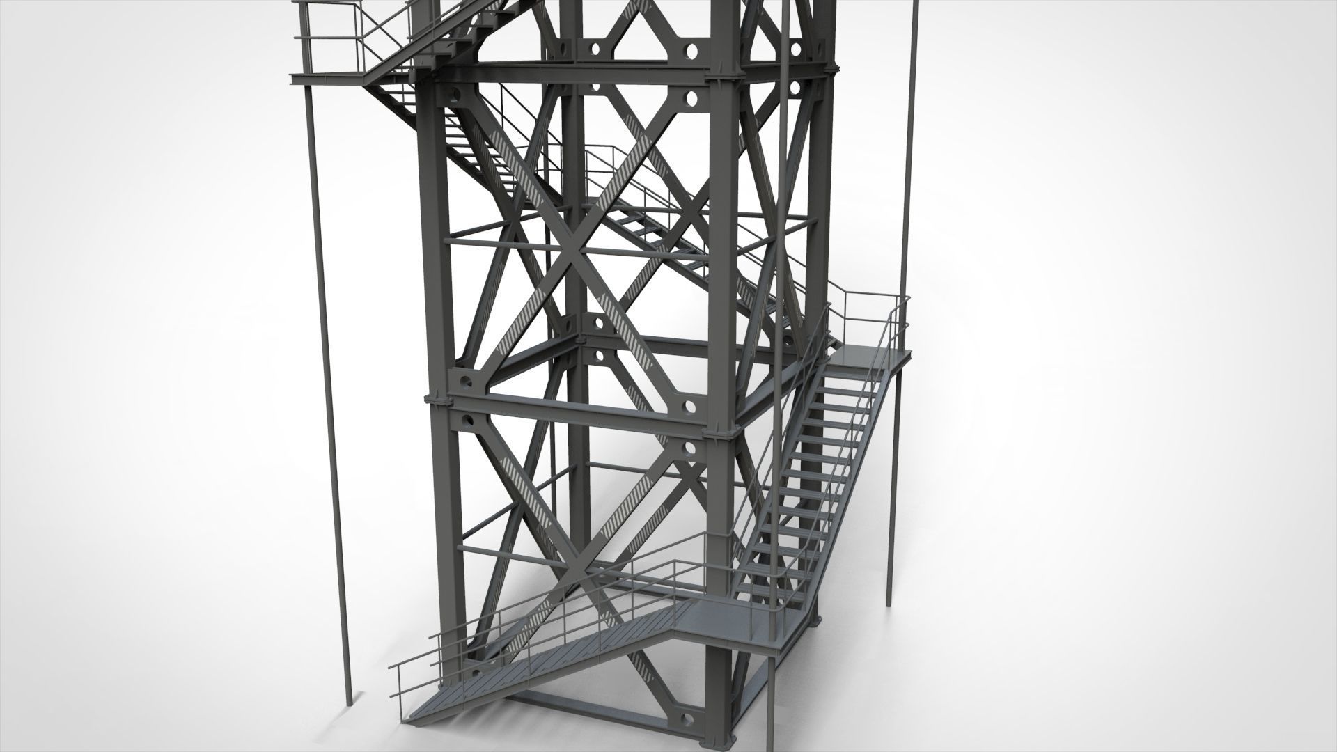 sci-fi stairs 2 3D model_19