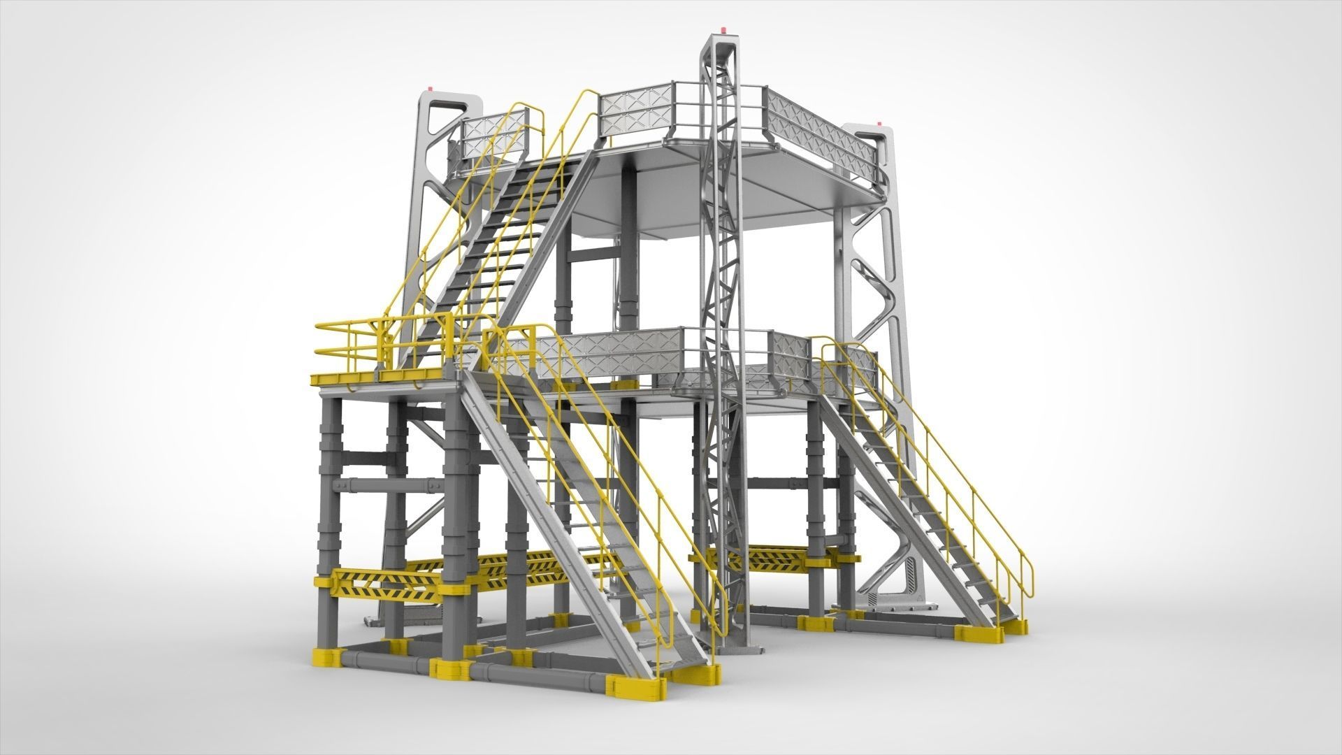 sci-fi stairs 2 3D model_8