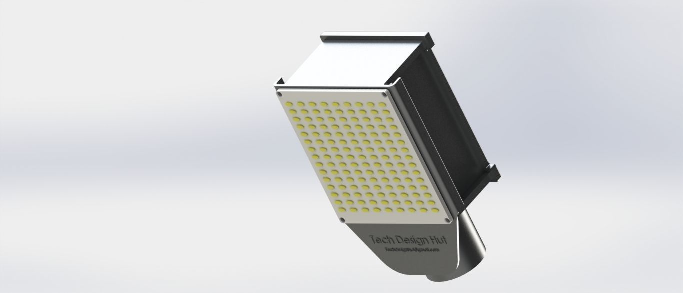 50W LED Street Light 3D model_1
