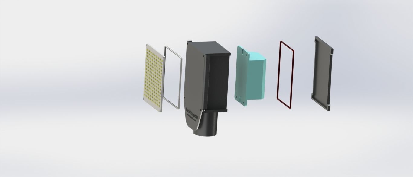 50W LED Street Light 3D model_7