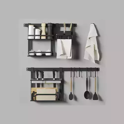 Kitchen storage system with decor