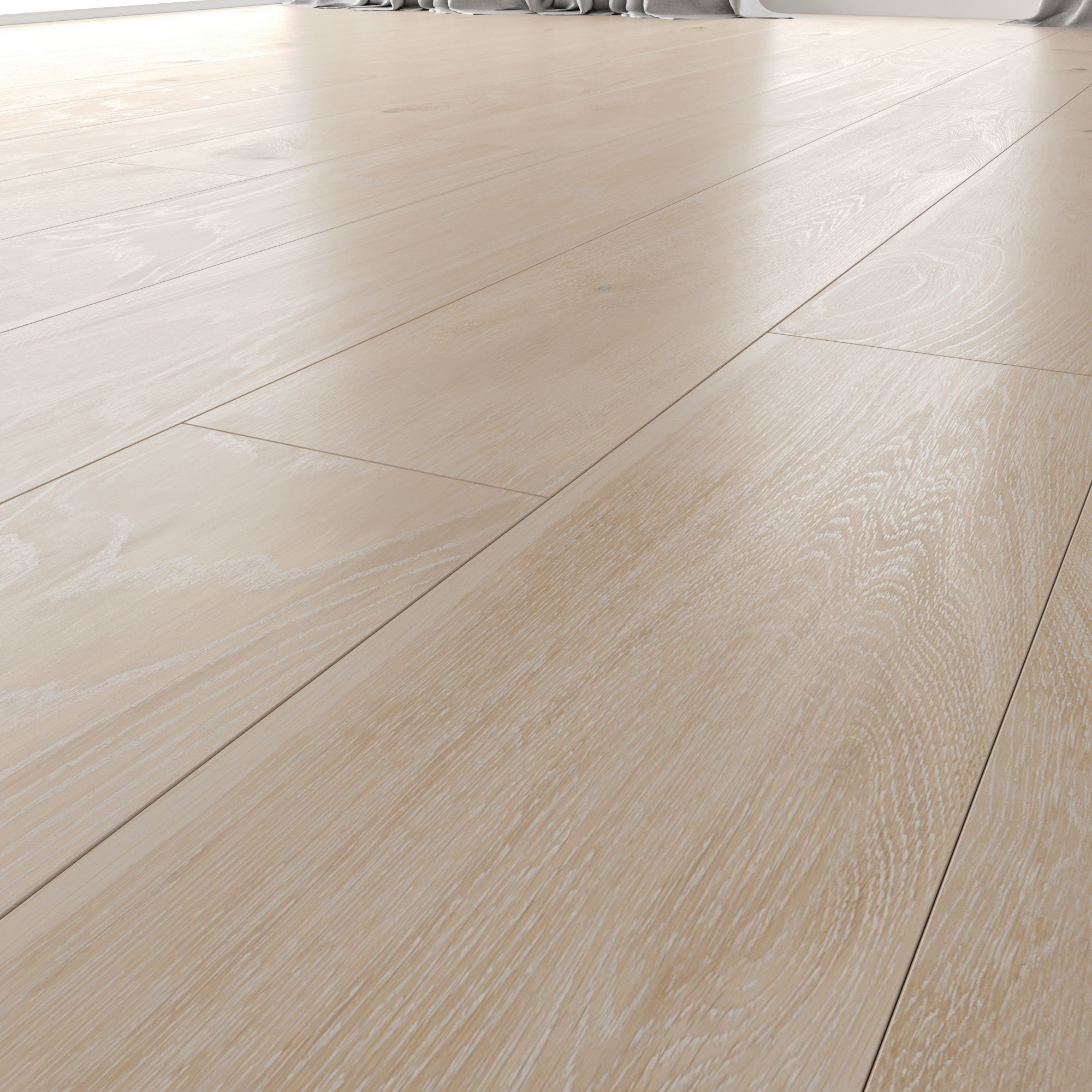 Wood floor Oak Arctic NEW Brushed 3D model_2