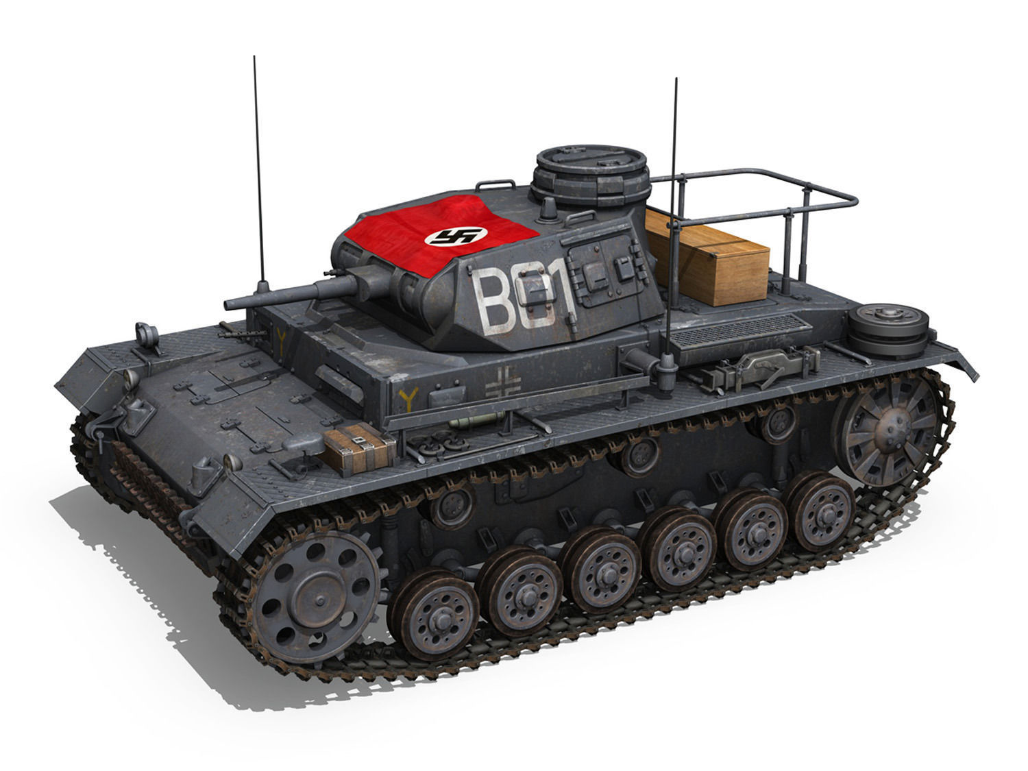 PzBefWg III - Ausf F - 7 PzDiv 3D model_2