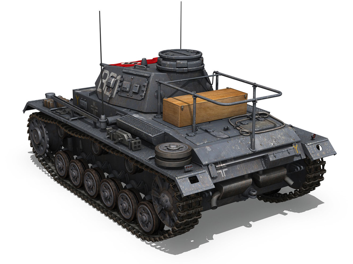 PzBefWg III - Ausf F - 7 PzDiv 3D model_4