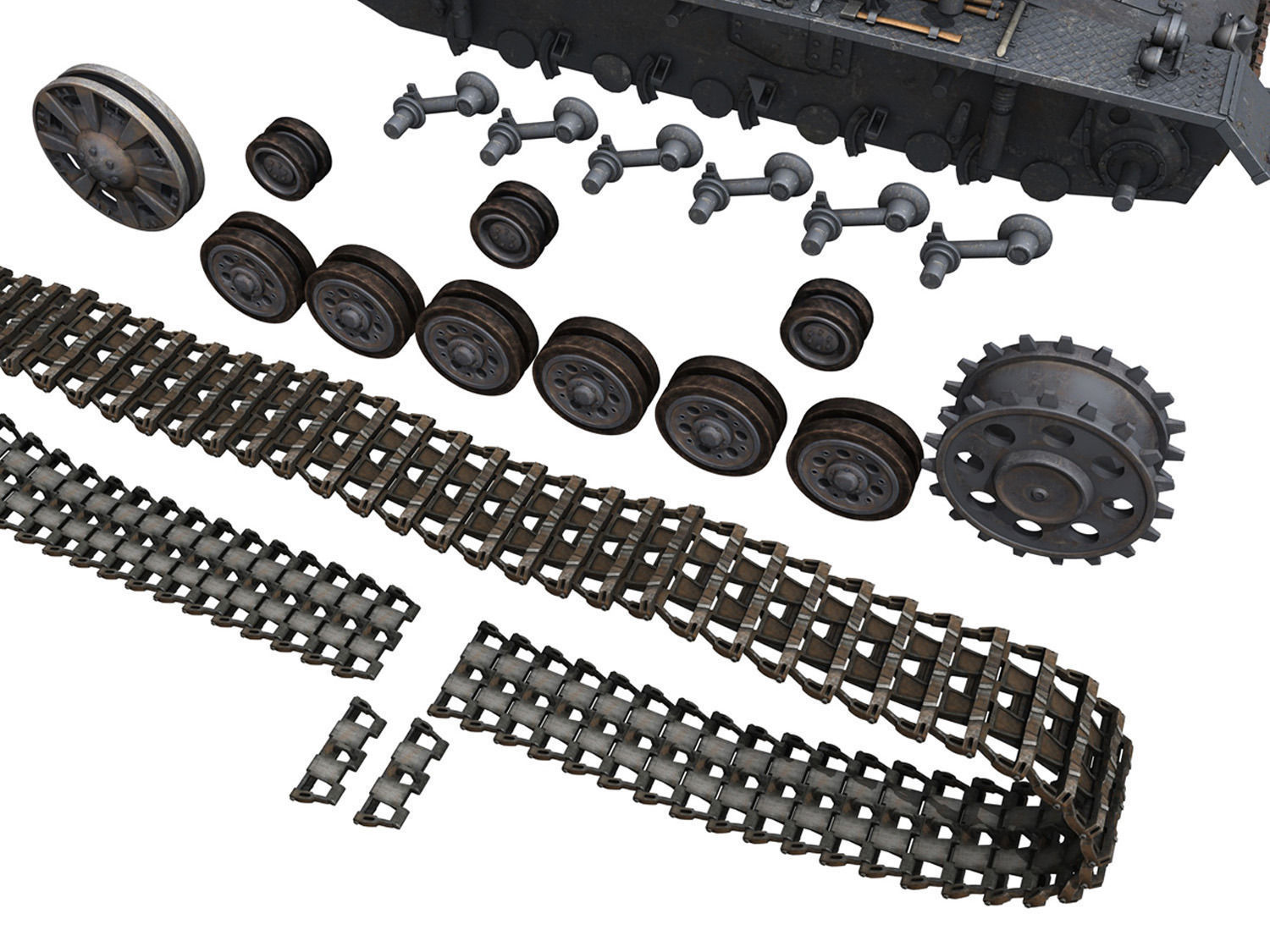 PzBefWg III - Ausf F - 7 PzDiv 3D model_9