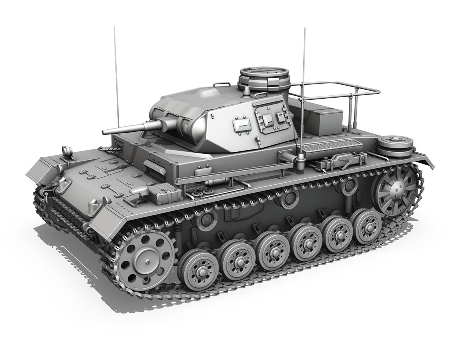 PzBefWg III - Ausf F - 7 PzDiv 3D model_10