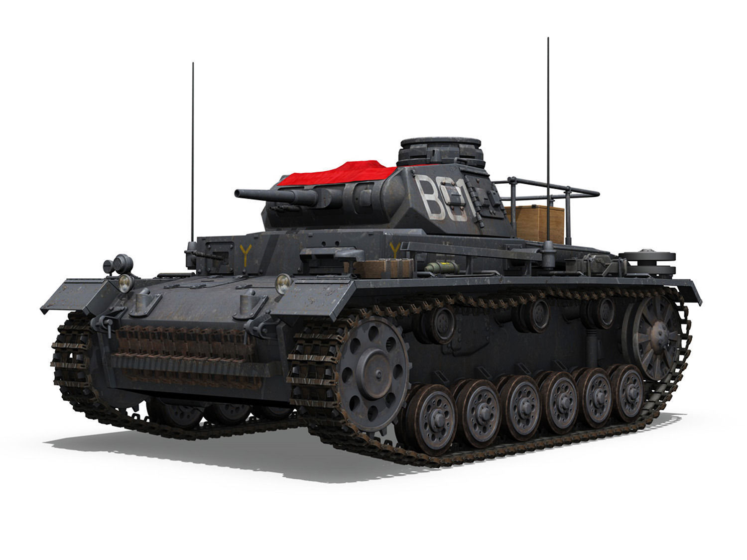 PzBefWg III - Ausf F - 7 PzDiv 3D model_1