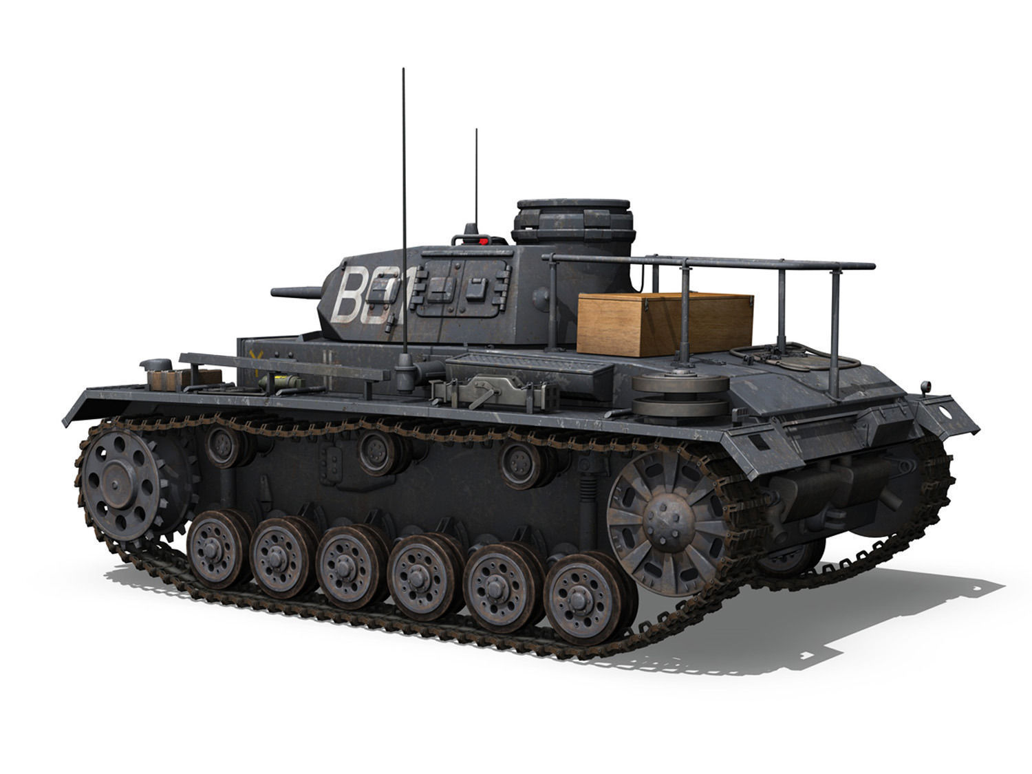 PzBefWg III - Ausf F - 7 PzDiv 3D model_3