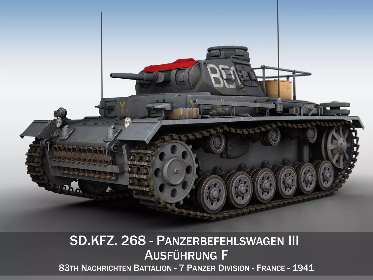 PzBefWg III - Ausf F - 7 PzDiv 3D model_0