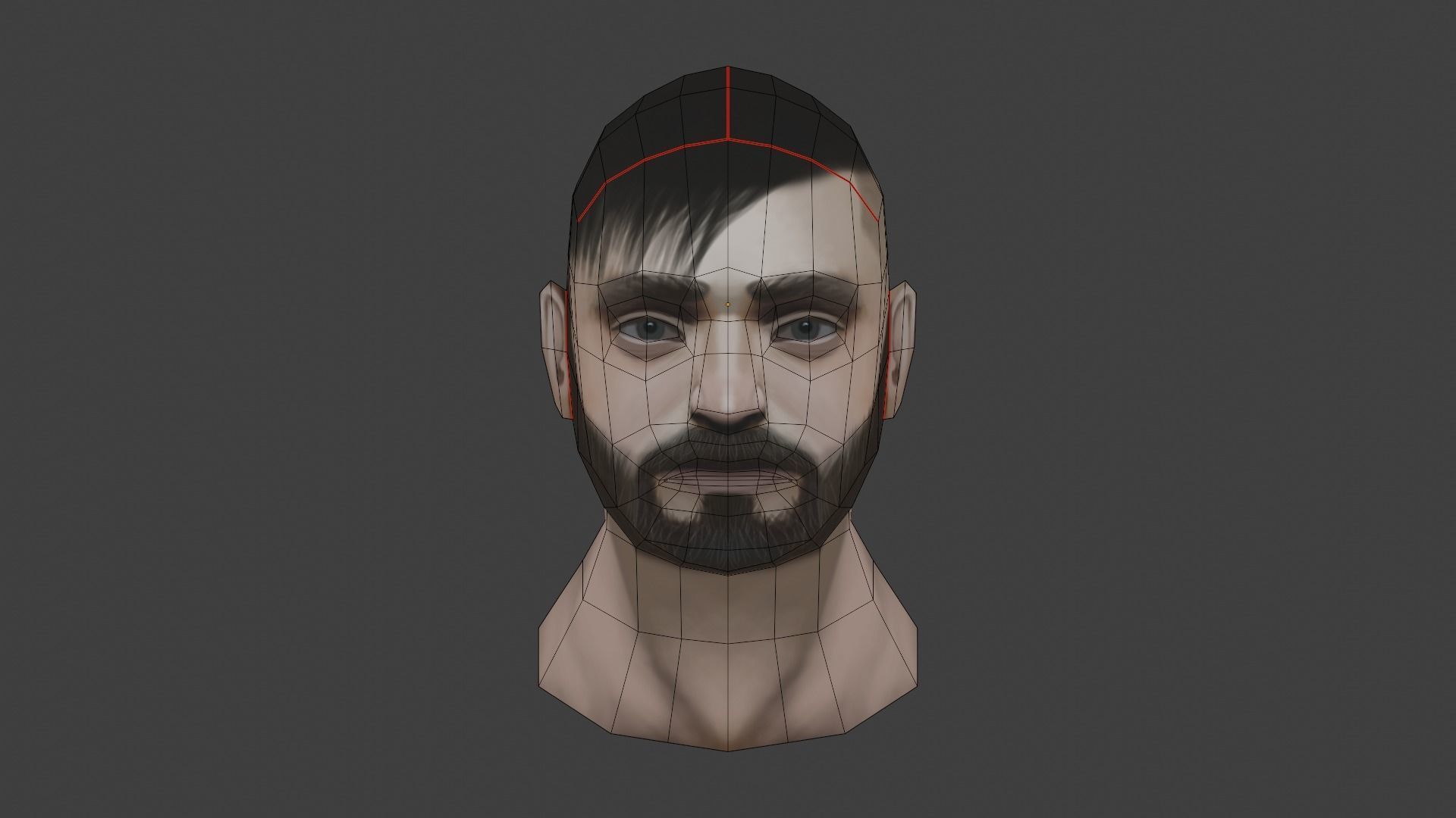 Hand Painting Head 01 Low-poly 3D model_11