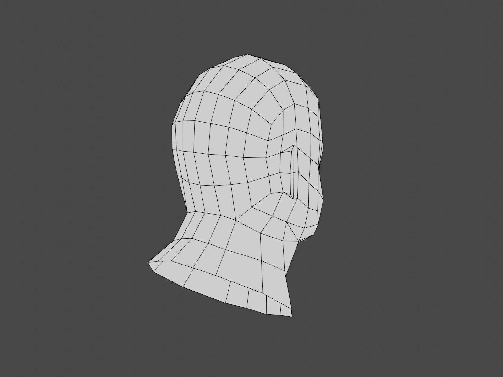 Hand Painting Head 01 Low-poly 3D model_5