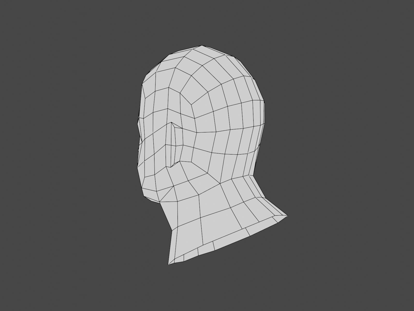 Hand Painting Head 01 Low-poly 3D model_3