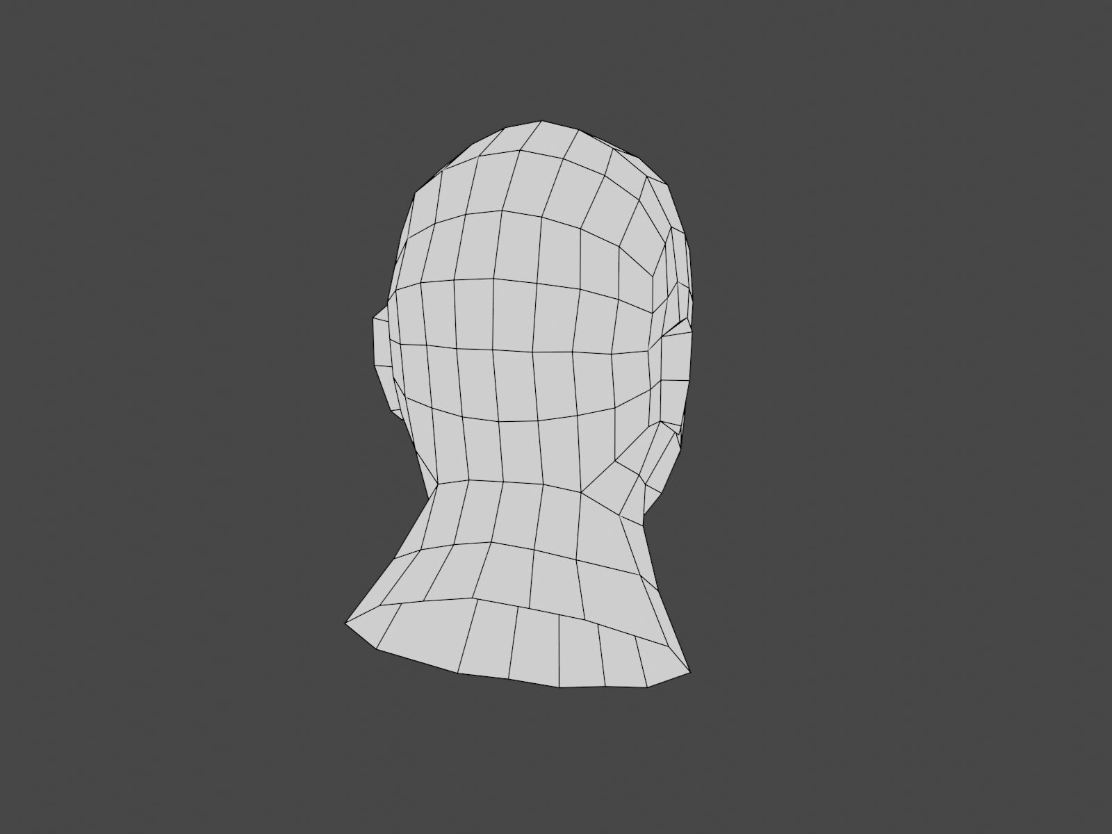 Hand Painting Head 01 Low-poly 3D model_4