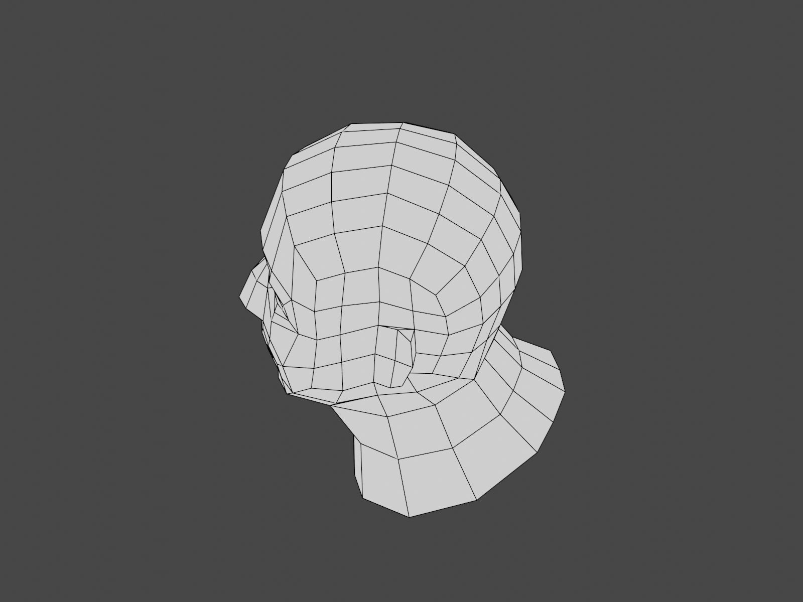 Hand Painting Head 01 Low-poly 3D model_9