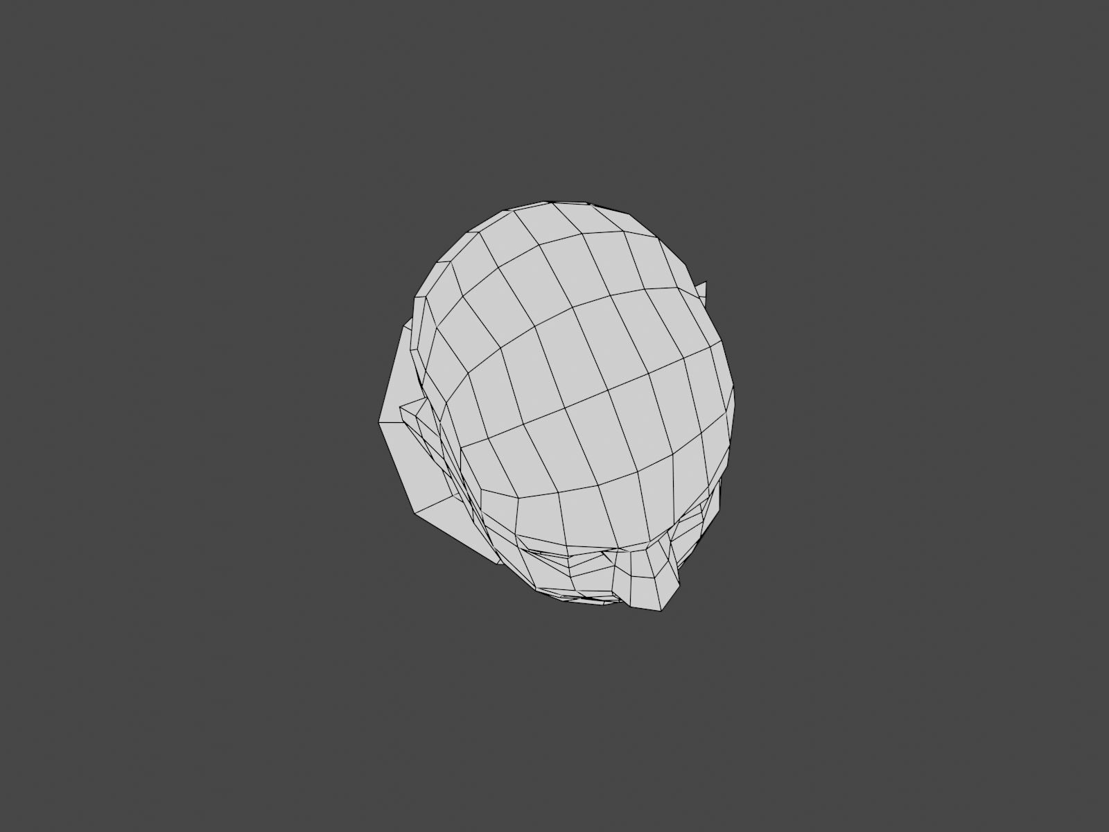 Hand Painting Head 01 Low-poly 3D model_8