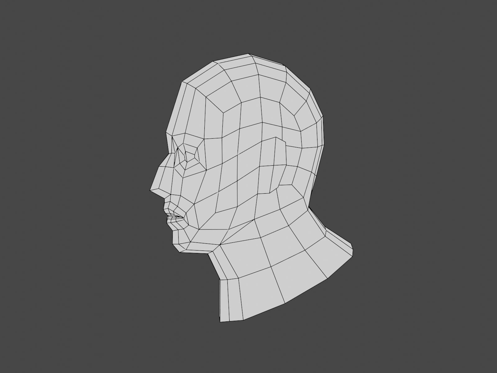 Hand Painting Head 01 Low-poly 3D model_2