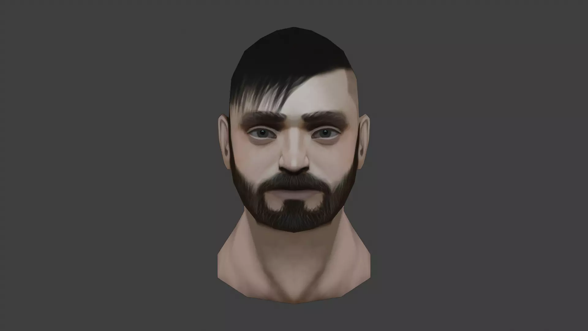 Hand Painting Head 01 Low-poly 3D model_0