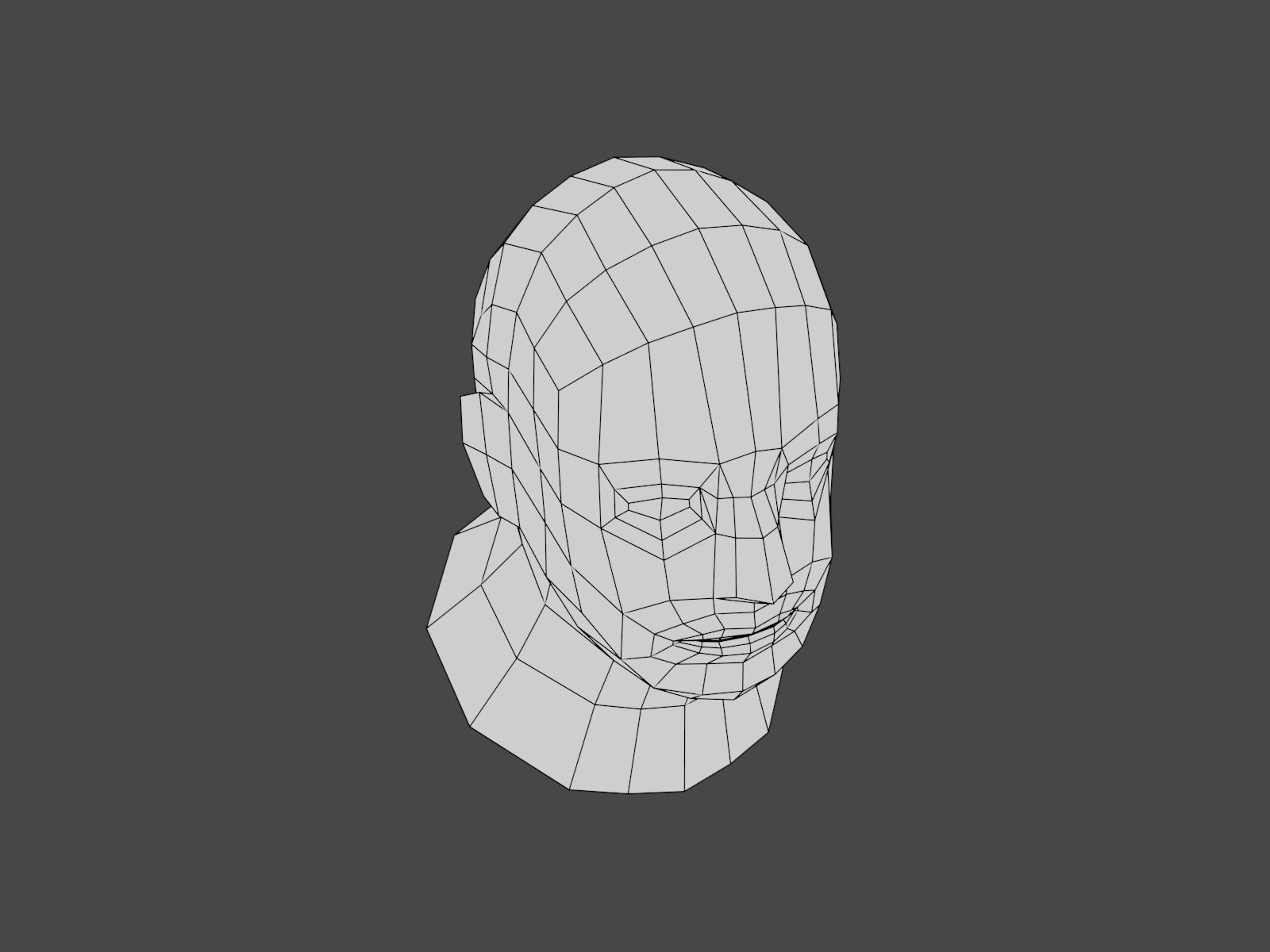 Hand Painting Head 01 Low-poly 3D model_7