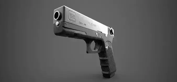 Glock 18 Gun PBR Low-poly 3D model
