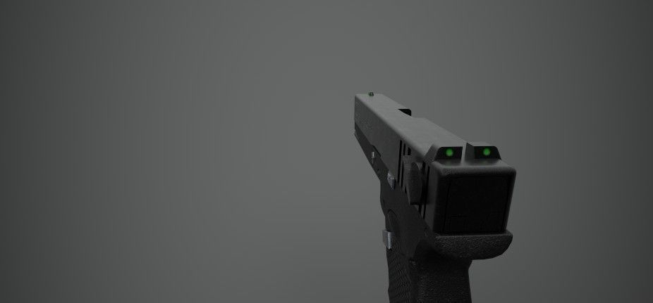 Glock 18 Gun PBR Low-poly 3D model_5
