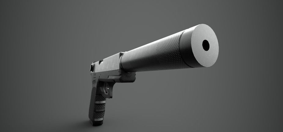 Glock 18 Gun PBR Low-poly 3D model_15