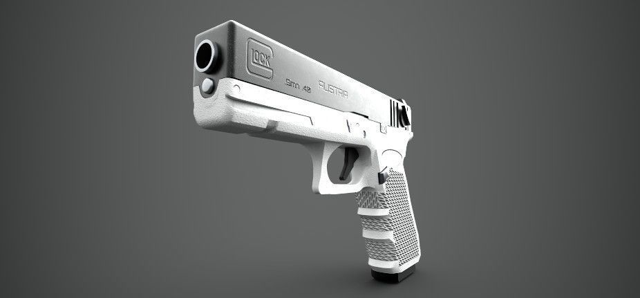 Glock 18 Gun PBR Low-poly 3D model_12