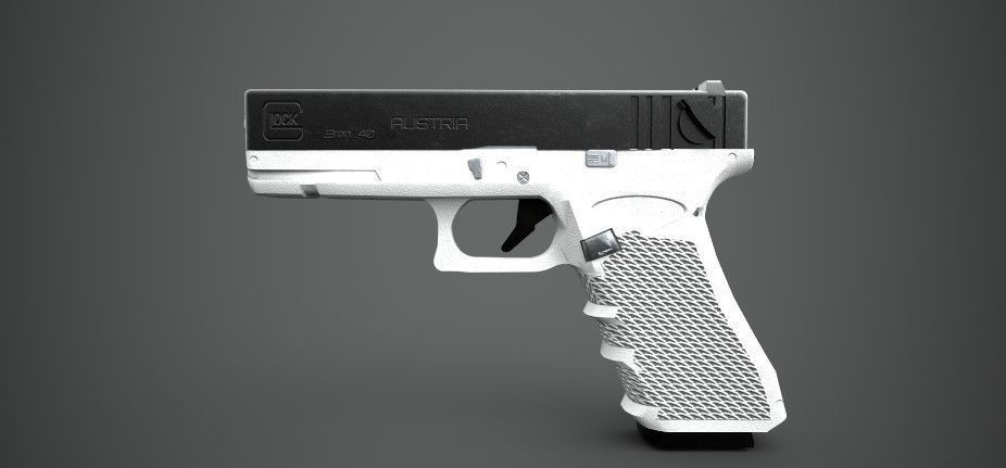 Glock 18 Gun PBR Low-poly 3D model_13