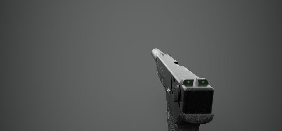 Glock 18 Gun PBR Low-poly 3D model_16