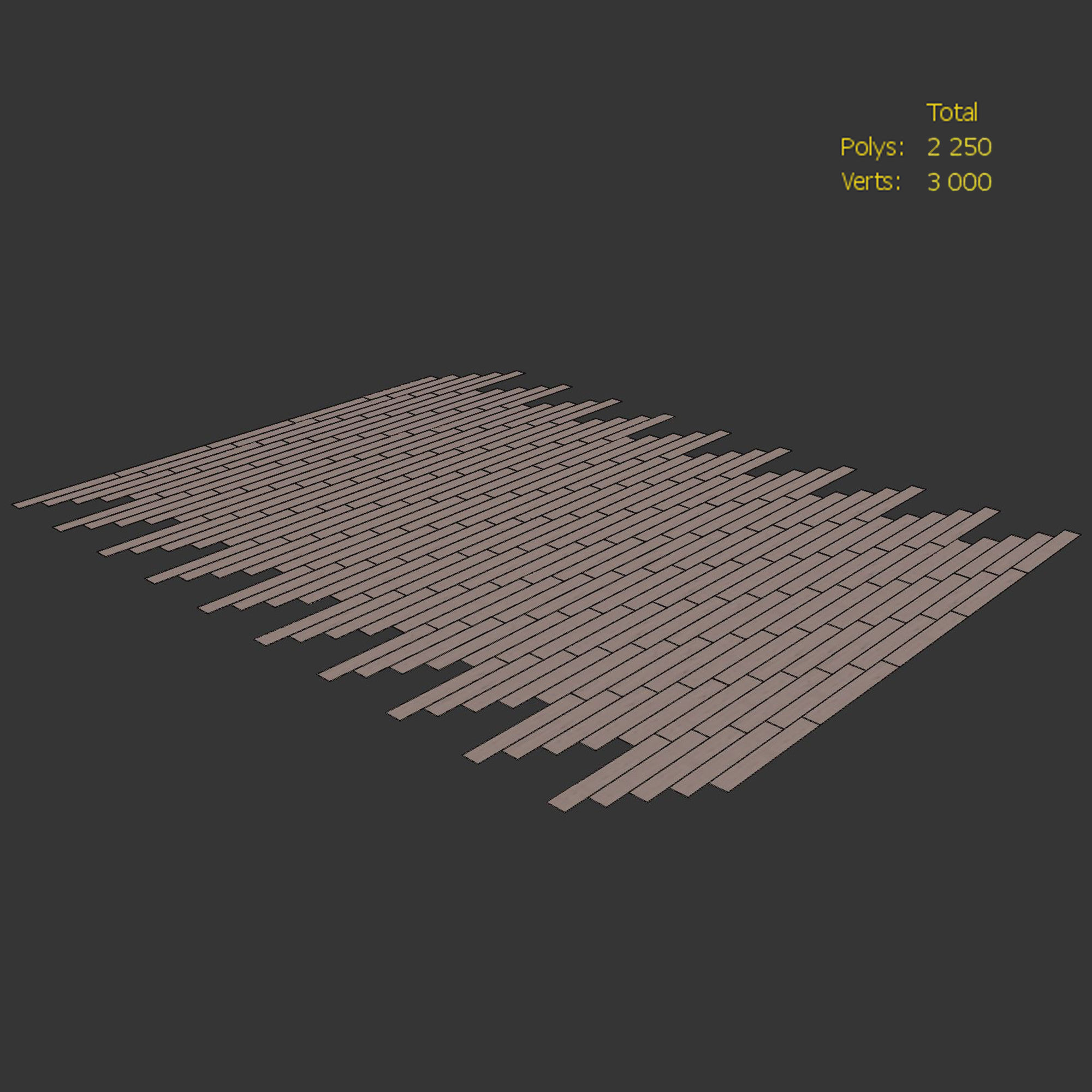 Wood floor Oak Brayton Brushed 3D model_3