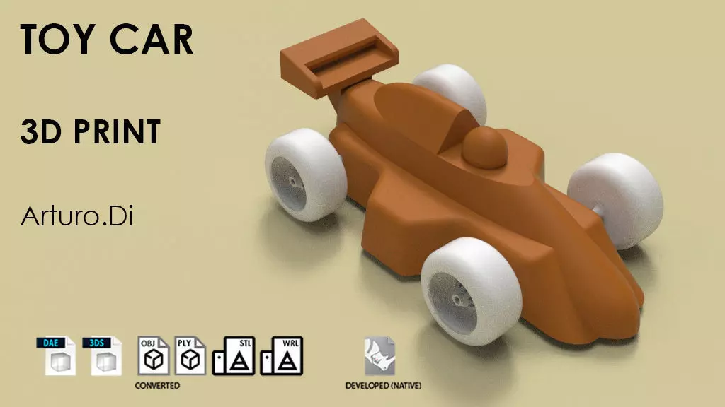Toy car 3D print model