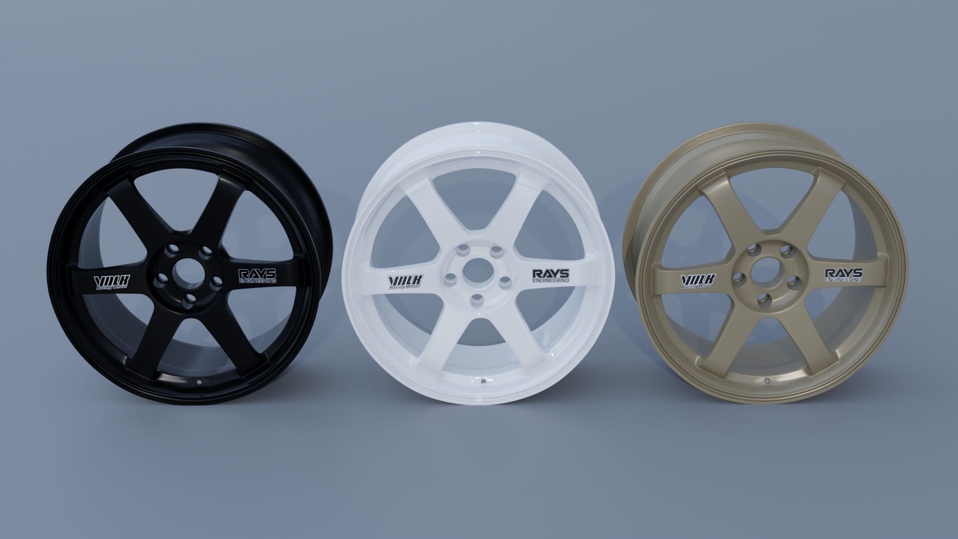 Volk Racing TE37 3D model_3