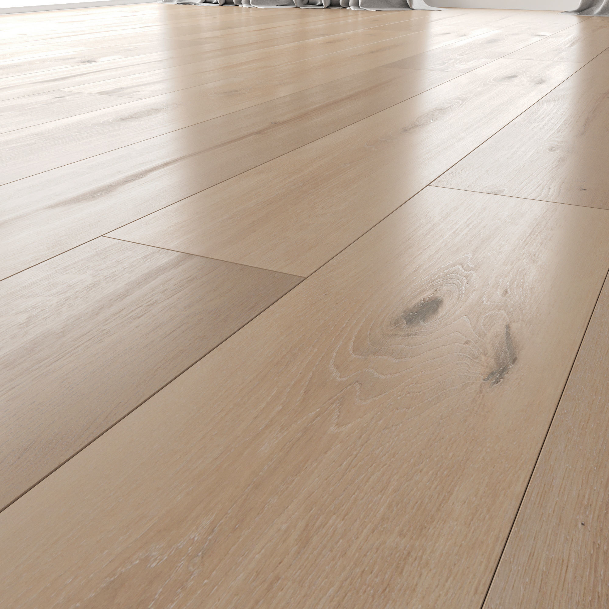 Wood floor Oak Vergne Brushed 3D model_2