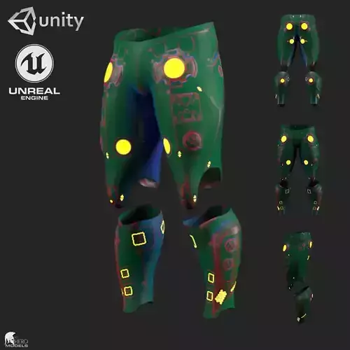 Scifi Legs Number01 - 3D Asset Game Model PBR - 3D model Free low-poly 3D model