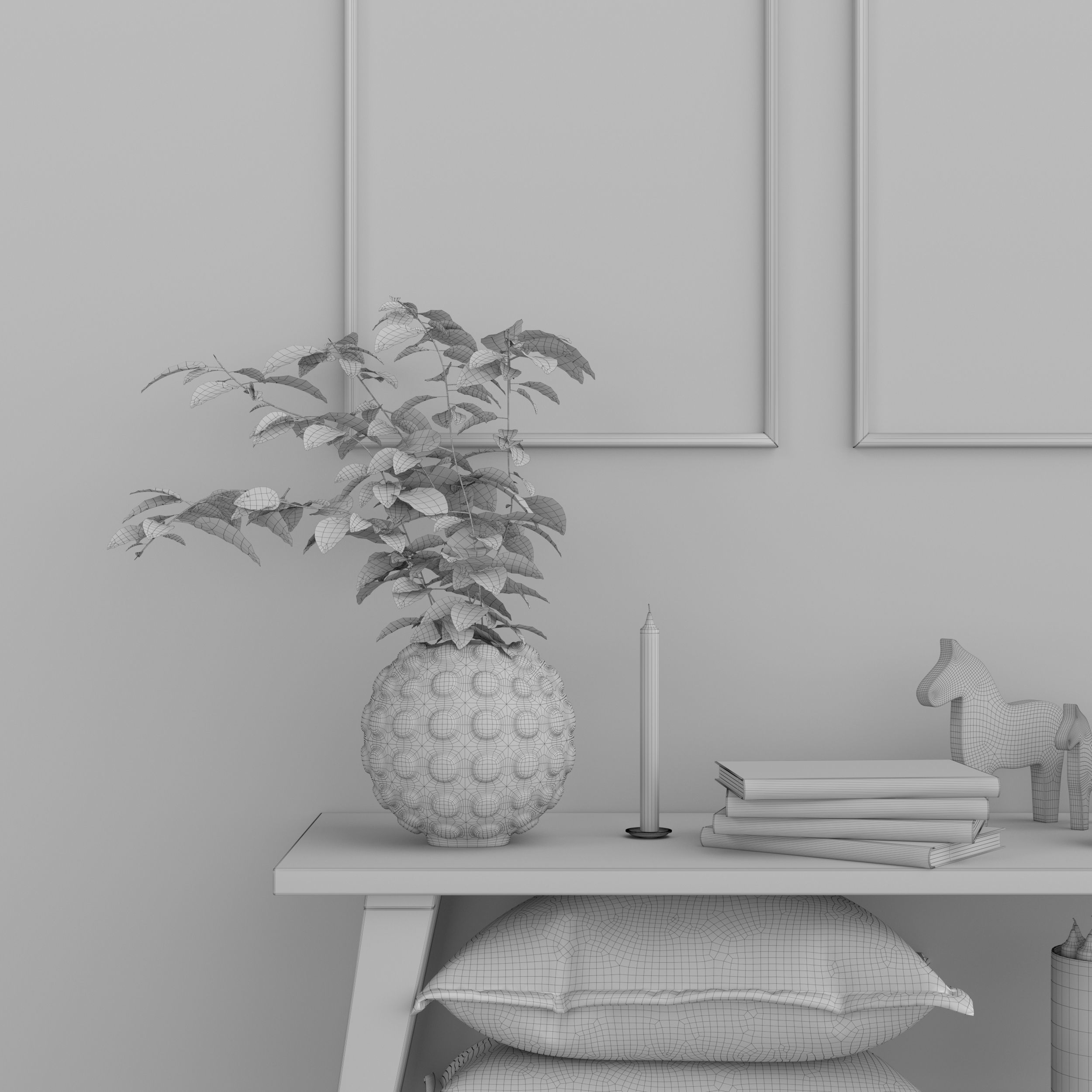 coffee table in the living room 3D model_12