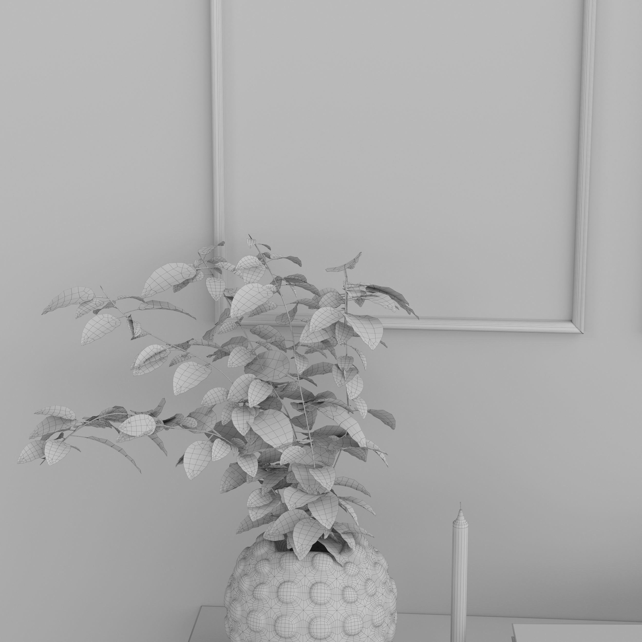 coffee table in the living room 3D model_16