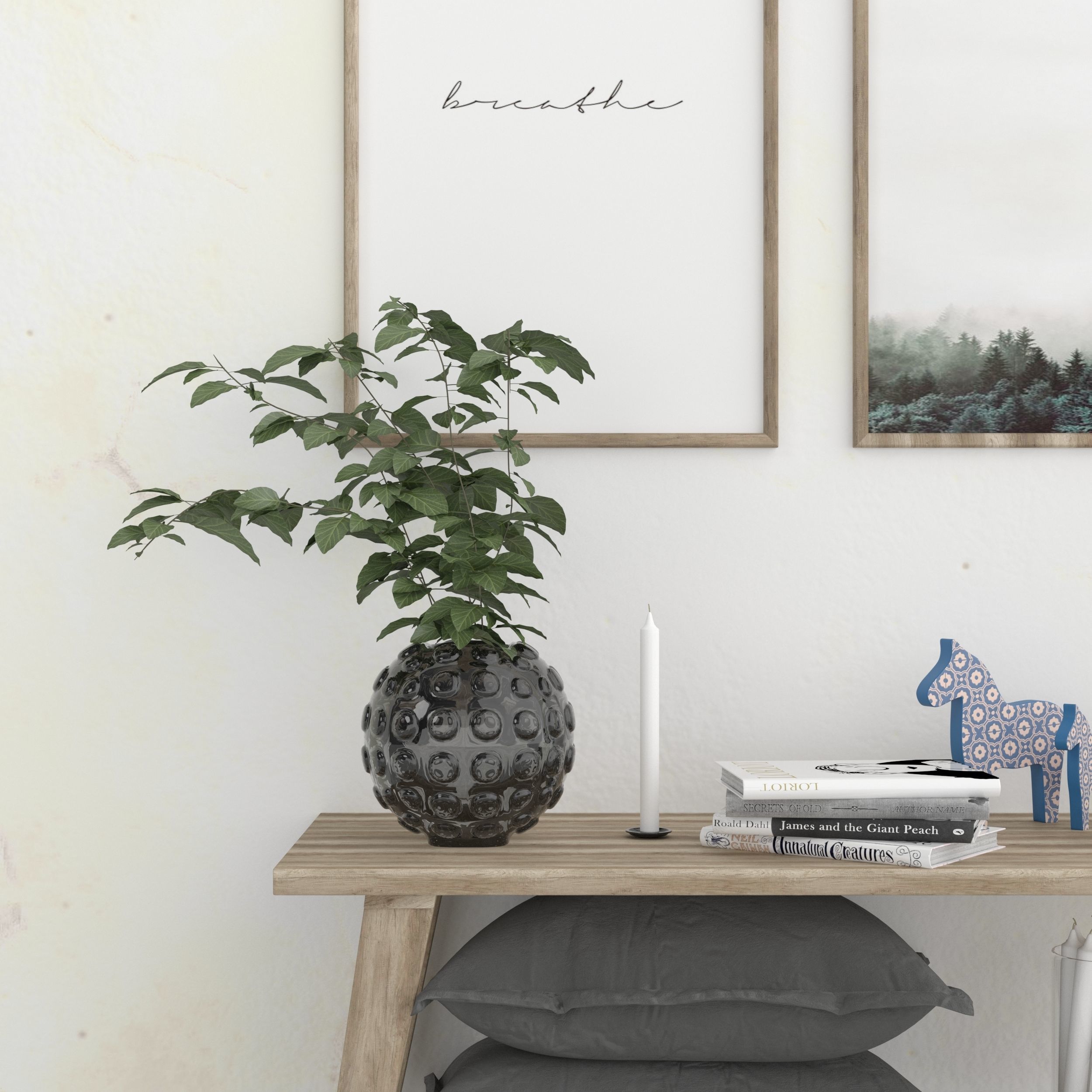 coffee table in the living room 3D model_1