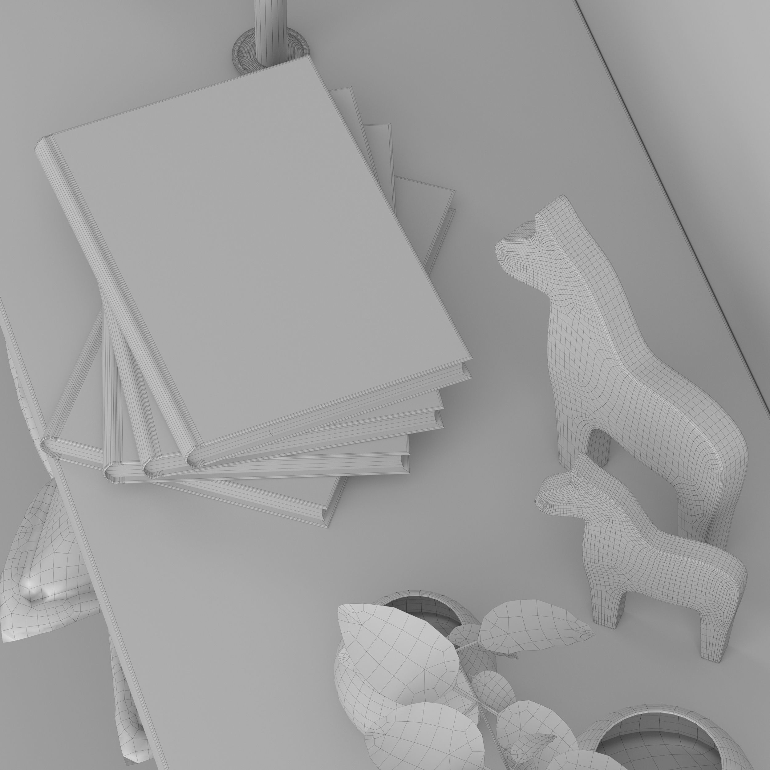 coffee table in the living room 3D model_20