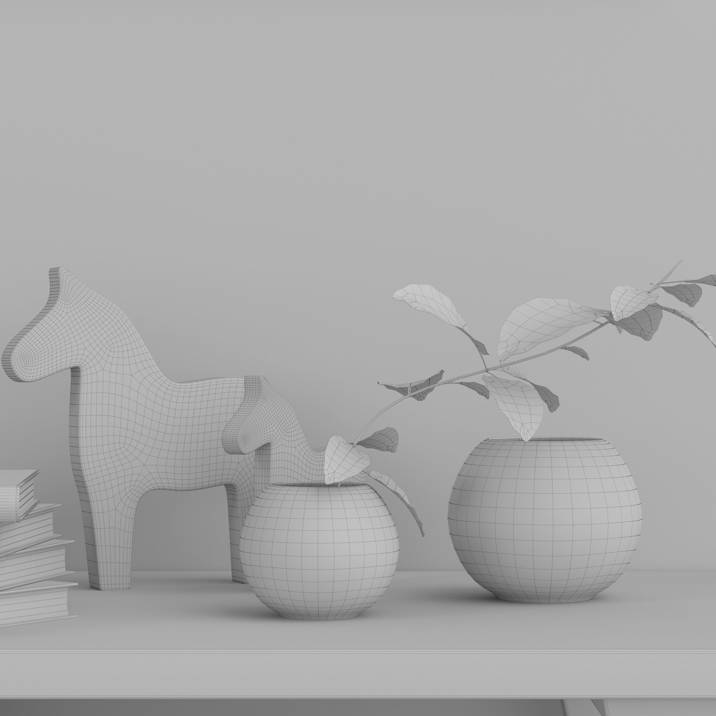 coffee table in the living room 3D model_13