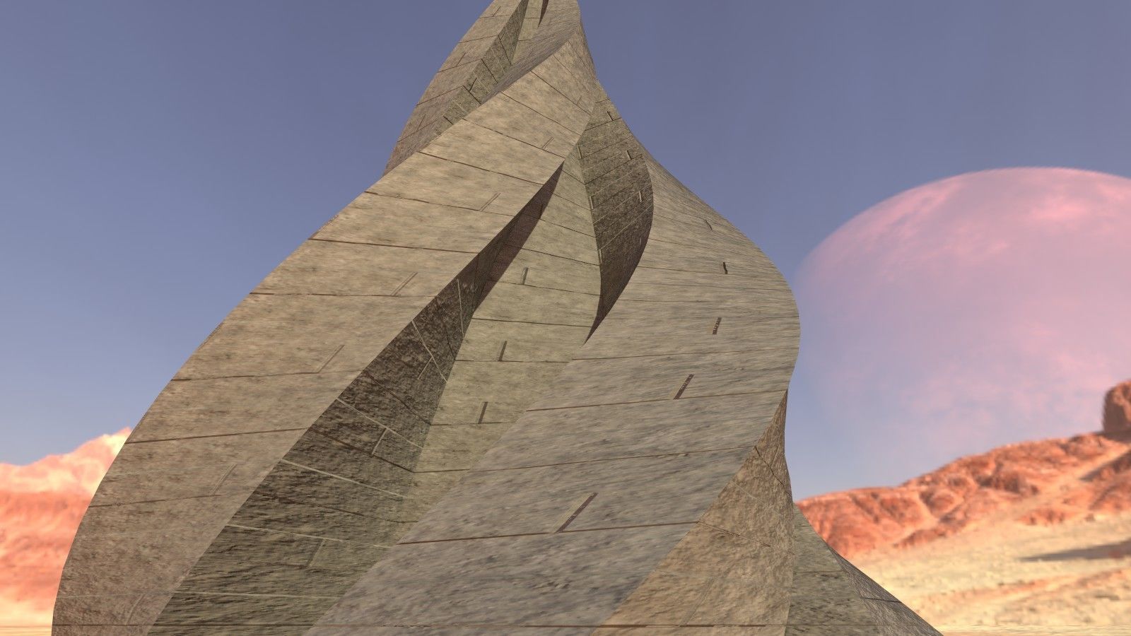 Alien Stone Pyramid 3D model_1