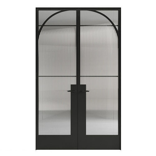 Steel door 2 glass options 3D model