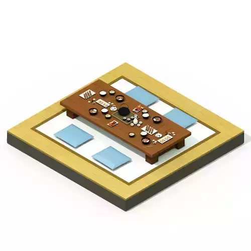 Isometric Japanese Food