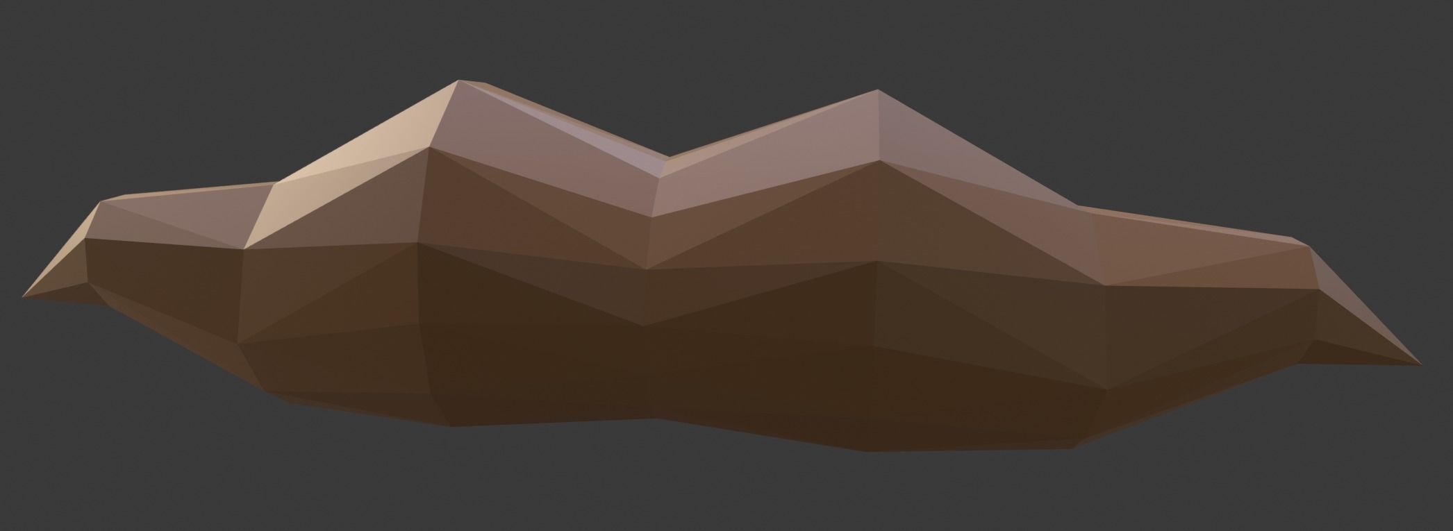 Low-poly Polyart Moustache Free low-poly 3D model_1