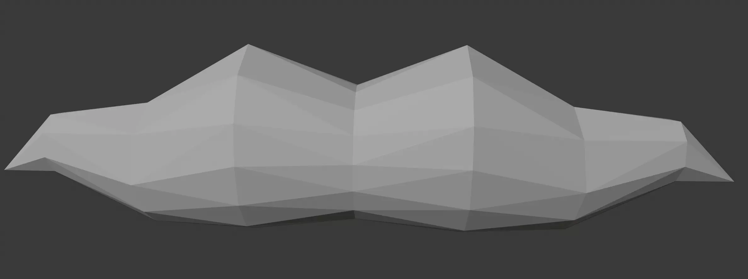 Low-poly Polyart Moustache Free low-poly 3D model_0