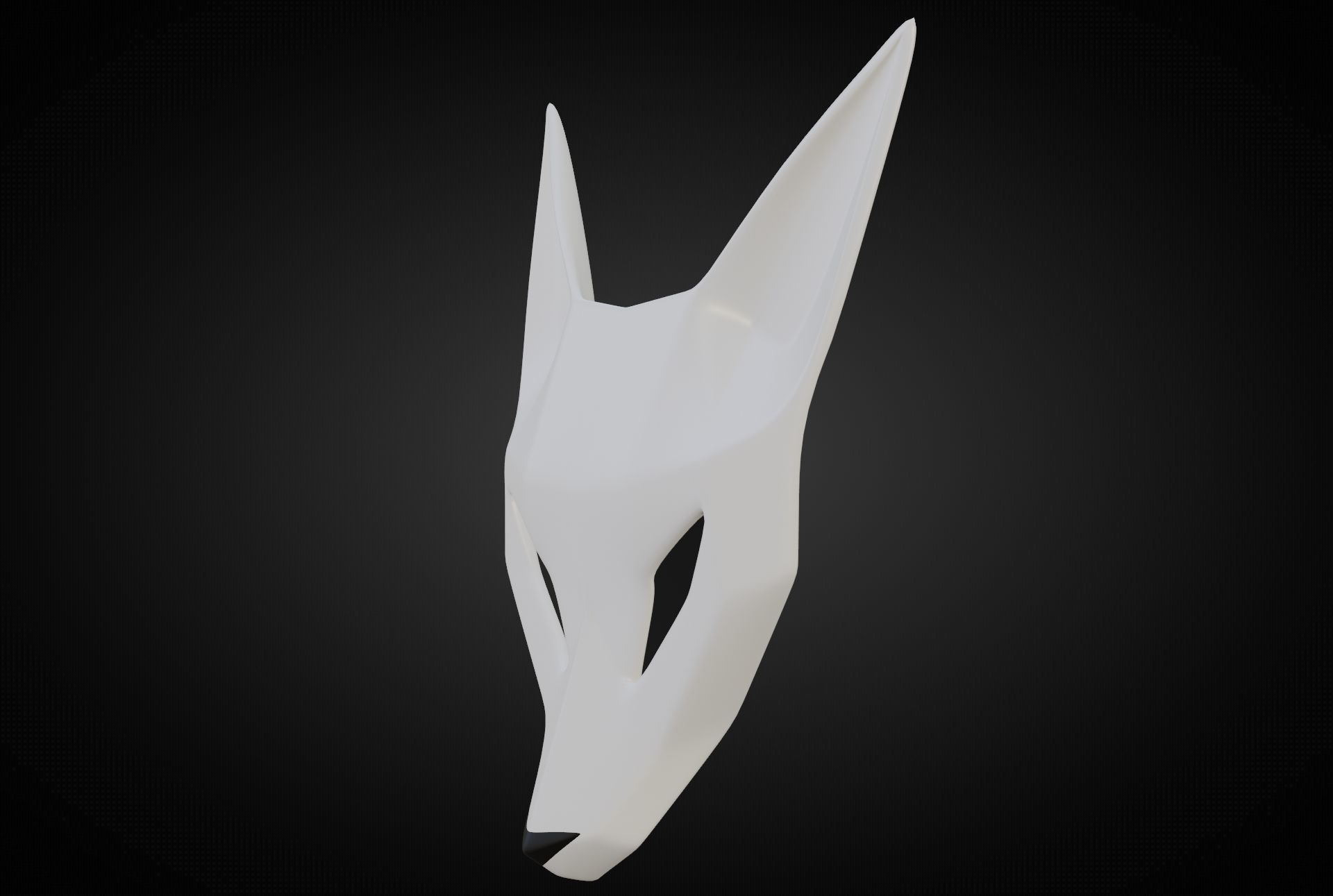 Fox Mask Low-poly 3D model_6