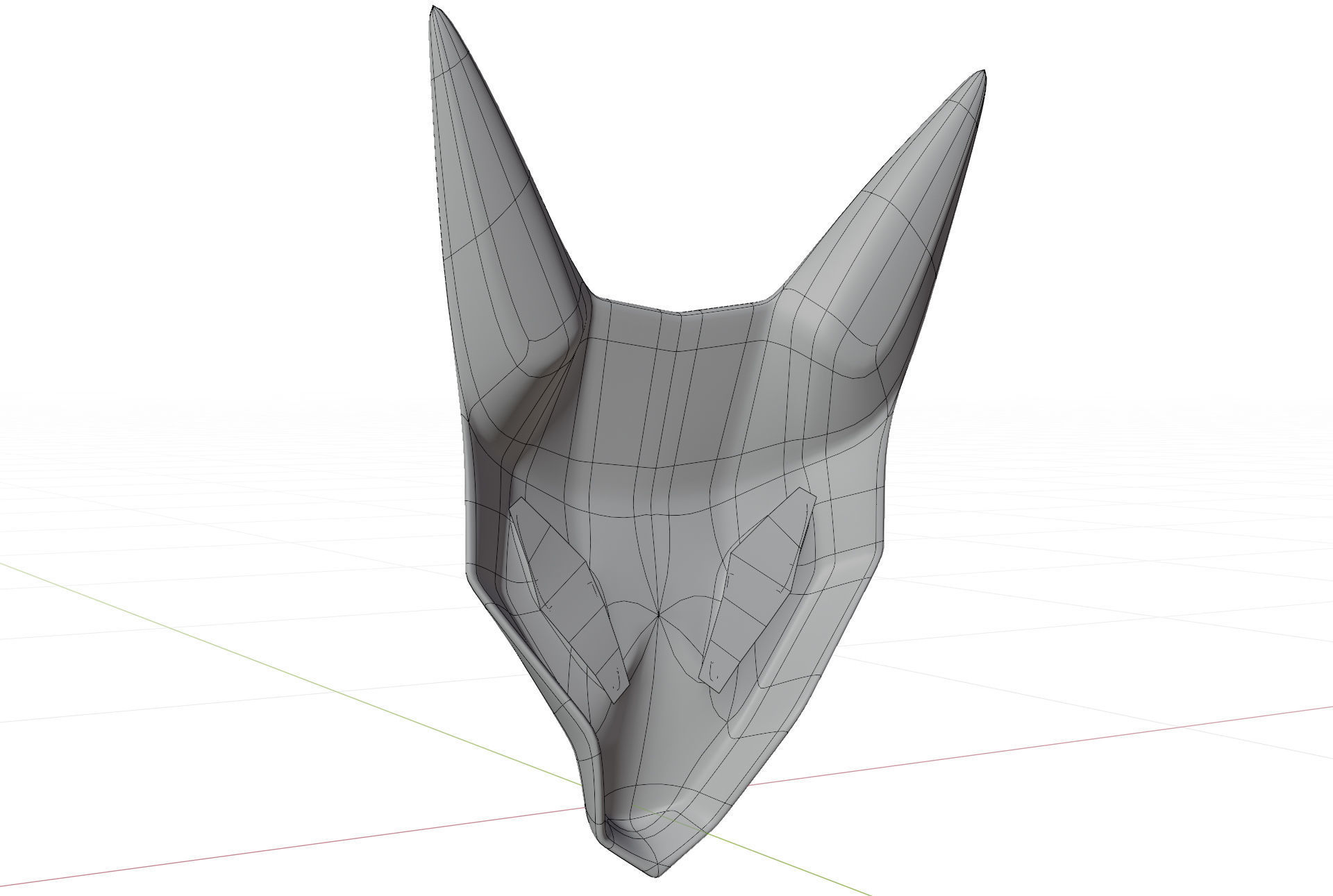 Fox Mask Low-poly 3D model_9