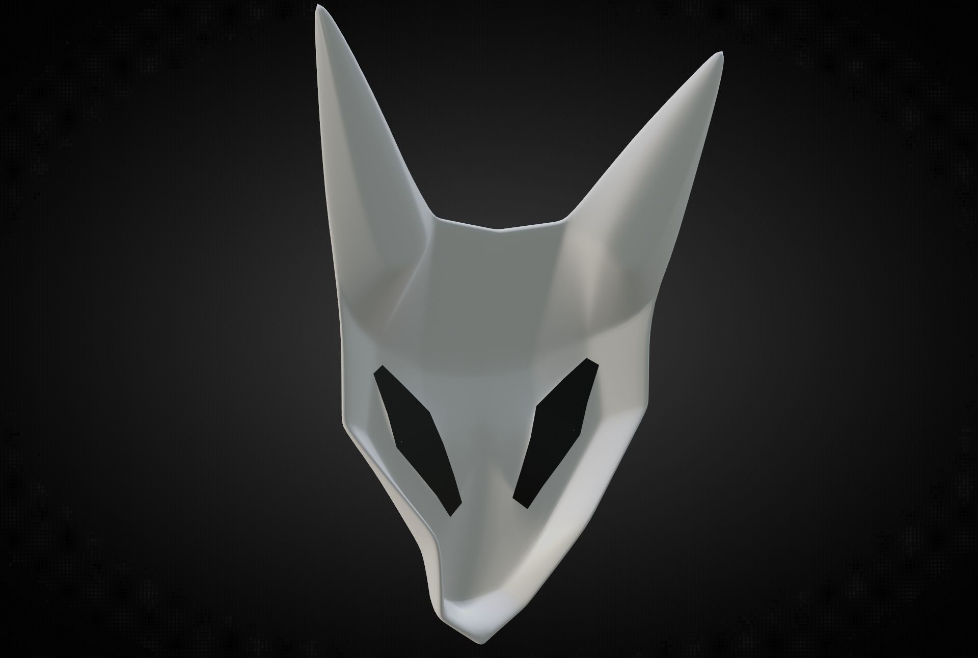Fox Mask Low-poly 3D model_8